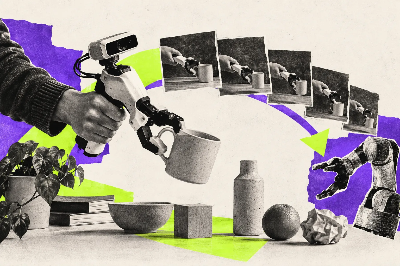 Editorial illustration for Grabette records robot data without starting with a robot