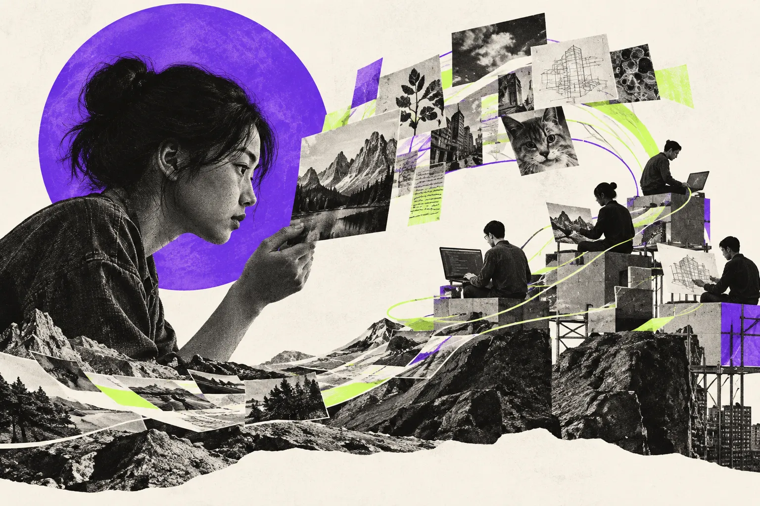 Editorial illustration for Kimi K2.5 connects visual understanding with agents