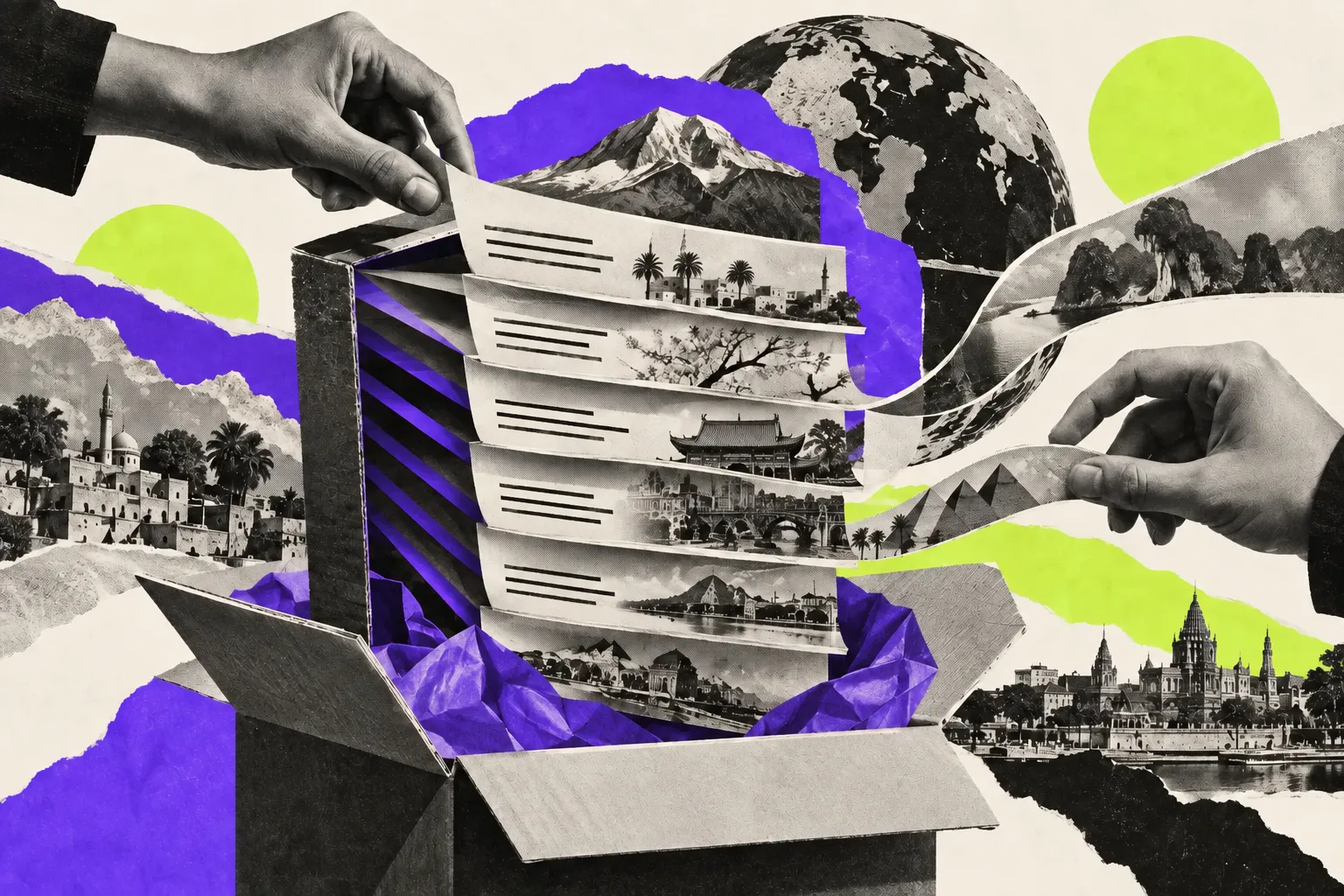 Editorial illustration for North Small Translate focuses on multilingual work