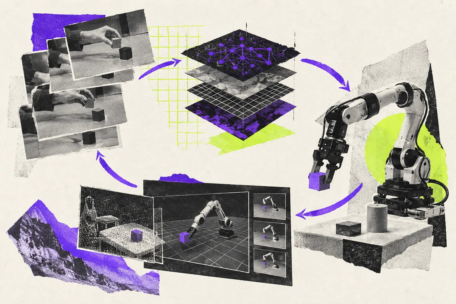 Editorial illustration for Strands and LeRobot connect the robotics learning loop
